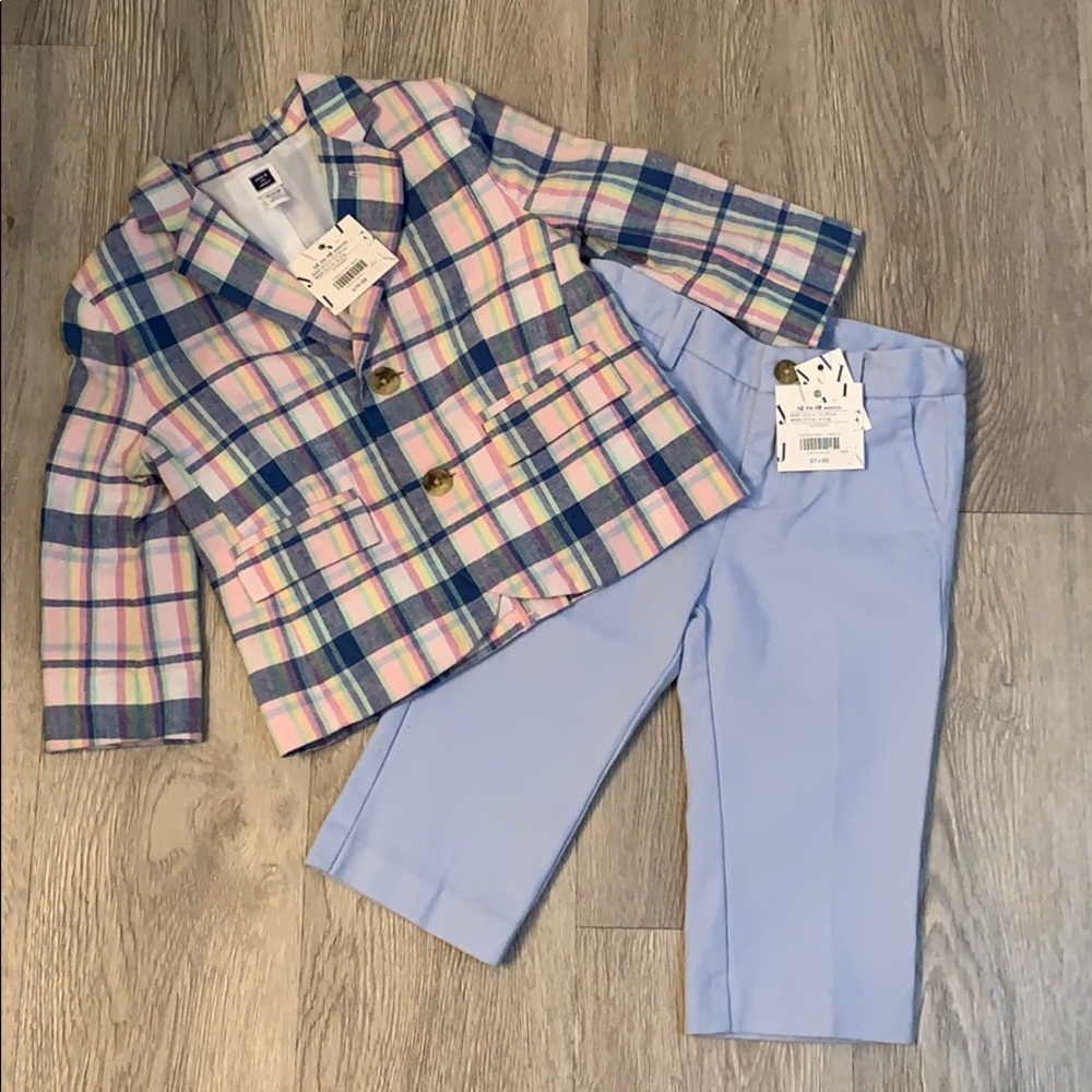 Janie and Jack - baby boys summer linen suit